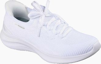 Skechers Womens Skechers Ultra Flex 4.0 Textile Womens White Standard Trainers - Size: 4