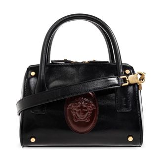 Versace Handbags, female, Black, Size: ONE SIZE Roomy Boston Small Handbag