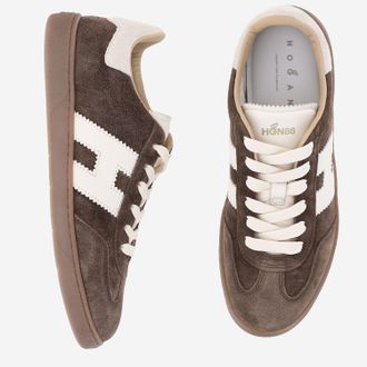 Hogan Womens Sneakers Cool Brown Suede Trainers