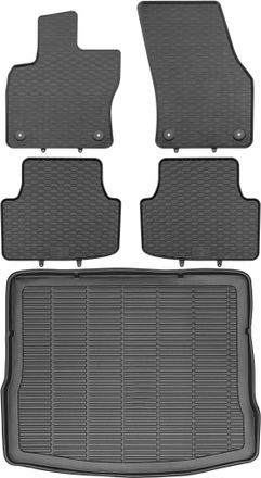 OEM Volkswagen Tiguan Ii Crossover De 2015 (juego) - Alfombrillas De Goma Para Coche + Alfombrilla Para Maletero
