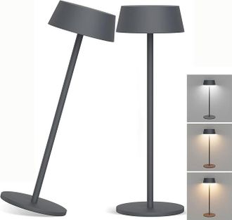 OEM L&aacute;mpara De Mesa Led Inal&aacute;mbrica Regulable A Pilas, Resistente Al Agua Ip54, 2 Unidades