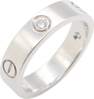 Cartier Silver Clear Band Ring (Pre-Owned)