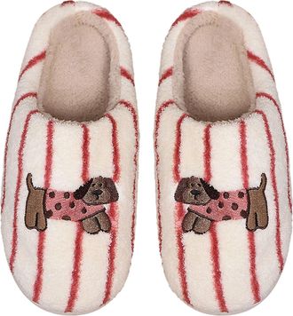 Generic Cute Animal Slippers for Women Novelty Cat Dog Capybara Fluffy Slippers for Men Funny Cozy Fuzzy Shoes Winter Warm Plush Footwear Ladies Funky House S