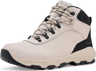 Columbia Newton Wander Leather Mens Climbing Shoes Soft Taupe/Black : 10.5 D - Medium
