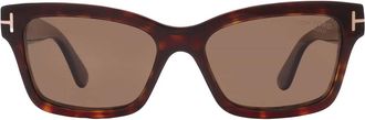 Tom Ford Mikel Polarized Brown Cat Eye Ladies Sunglasses FT1085 52H 54