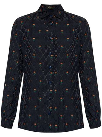 Etro Blouse met bloemenprint - Blauw