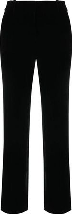 Ermanno Scervino Velvet Tapered Broek - Dames - Straight fit broeken - Zwart - M - Broeken