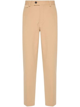 BOSS pressed-crease trousers - men - Cotton/Cotton/Polyester/Spandex/Elastane - 46 - Neutrals