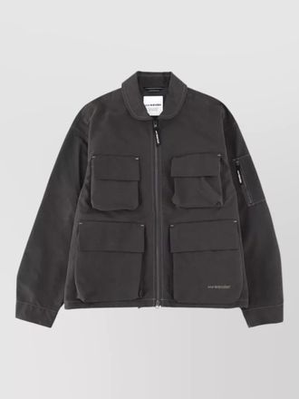 And Wander cotton blend utility jacket long sleeves