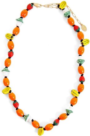 Clare Vivier Les Fruits de CV Necklace in Orange Multi at Nordstrom
