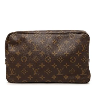 Louis Vuitton Coated Canvas Monogram Trousse Toilette 28