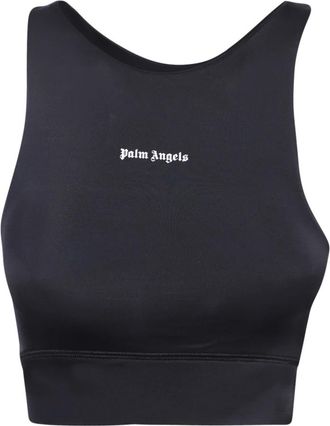 Palm Angels Dameskleding Topwear Zwart Aw 23 - Dames - Tops zonder mouwen - Zwart - S - Tops