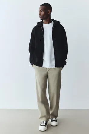H&M Loose-fit Hooded Jacket in Black at Nordstrom, Size Xx-Large