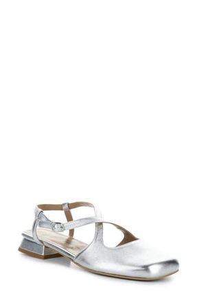FLY London Cefi Ankle Strap Flat in Silver at Nordstrom Rack, Size 10-10.5Us / 41Eu