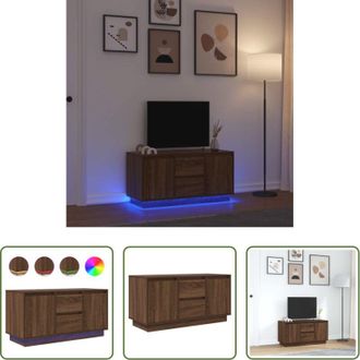 vidaXL TV con luci RGB - Mobile Porta TV con Luci LED Rovere Marrone 100x41x50 cm