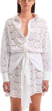 Moeva Nayeli Cover Up Dress Resortwear in White at Nordstrom, Size X-Small Eu