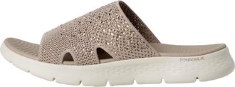 Skechers Arch Fit Knit Slide w/Gradient Rhinestones Taupe 141446-TPE Womens