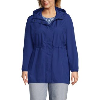 Lands End Squall Packable Waterproof Raincoat in Sapphire at Nordstrom, Size 3X