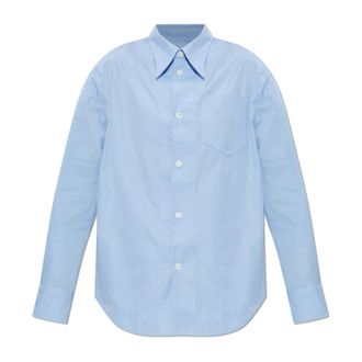 Ami Shirts, female, Blue, Size: 2XS Oversized Shirt