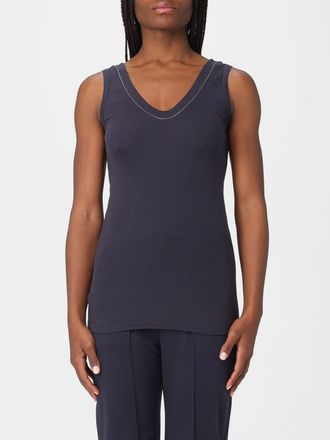 Brunello Cucinelli Canotta Brunello Cucinelli in cotone stretch con monile