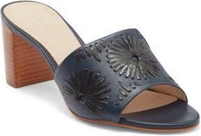 Jack Rogers Susie Raffia Stitched Slide Sandal in Midnite/Black at Nordstrom Rack, Size 9.5