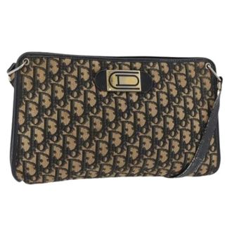 Dior Pre-owned Shoulder Bags, female, Multicolor, Size: ONE SIZE Pre-owned Trotter Canvas Shoulder Bag