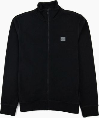 HUGO BOSS Mens Hugo Boss Zestart 1 Patch Logo Funnel Neck Sweat Black 001 - Size: 44/Regular