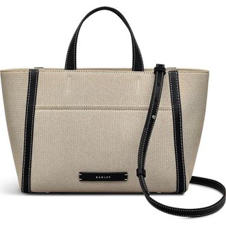 Radley London Oak Street - Canvas Medium Ziptop Satchel Bag in Natural at Nordstrom