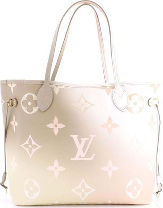 Louis Vuitton Green Coated/Waterproof Canvas Neverfull Nm Spring (Authentic Pre-Loved)