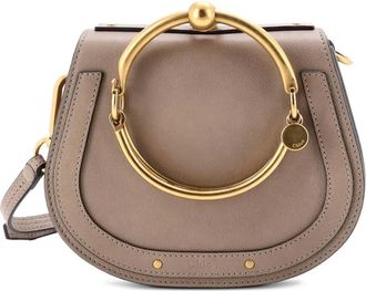 Chlo&eacute; Nile Leather Small crossbody bag - Grijs