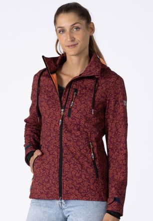 Deproc Softshelljacke DEPROC ACTIVE SUN PEAK II WOMEN, Damen, Gr. 36/38 (M), rot, 96% Polyester; 4% Elasthan, tailliert, gerader Abschluss mit Windstopper,mi