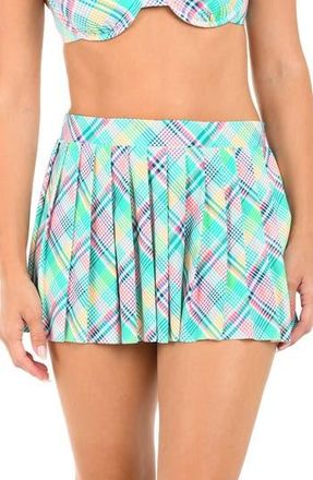 Citrus Schools Pleated Cover-Up Skirt in Blue/Green Multi at Nordstrom Rack, Size X-Large