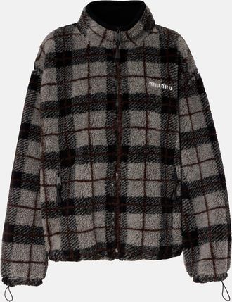 Miu Miu Giacca in teddy a quadri