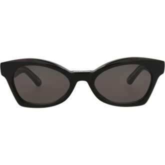 Balenciaga 53mm Cat Eye Sunglasses in Black Black Grey at Nordstrom Rack