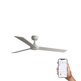 Faro Barcelona Ventilador sin luz plywood fresno 132x132x23.2 cm