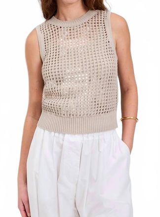 Splendid Camillia Sweater Tank Top In Fawn