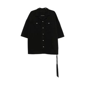 Rick Owens Magnum Tommy Shirt - Heren - Overhemden - Zwart - Maat: M Katoen
