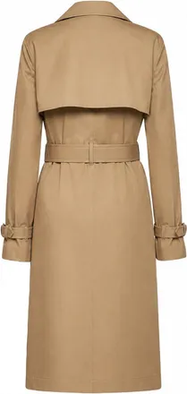 Fendi Womens Trench Coat Rope-Cotton Gabardine Beige & Raincoats