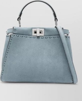 Fendi peekaboo mini tote bag suede strap