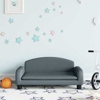 vidaXL Sof&aacute; Para Ni&ntilde;os De Tela Gris Oscuro 70x45x30 Cm Vidaxl