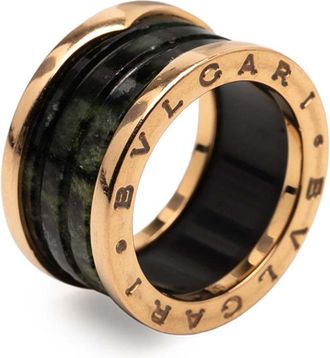 Bulgari Green Yellow Yellow Gold (18K) Yellow Gold Band Ring (Pre-Owned)