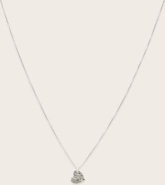AllSaints Mens Sterling Silver Byron Sterling Silver Heart Necklace, Size: One Size