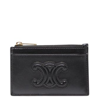 Celine Black Leather Coin Purse/Coin Case (Pre-Owned)