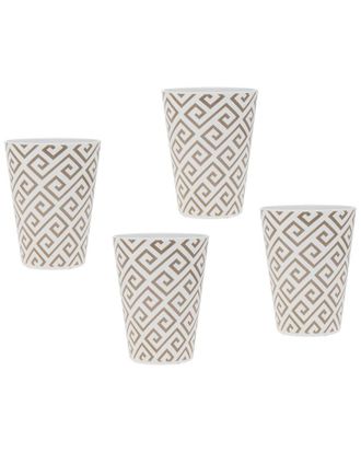 Godinger Dnu Aur Discontinued Godinger Geometric Melamine Tumblers (Set Of 4)