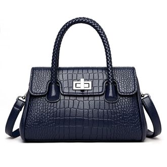 Generic Women Purses and Handbags Large Crocodile Tote Top Handle Crossbody Bag Fashion Ladies Satchel Shoulder Bags (Blue)