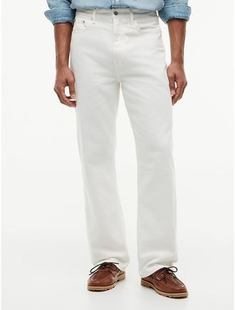 Tommy Hilfiger Mens Garment-Dyed Relaxed Jean - White - 32W x 32L