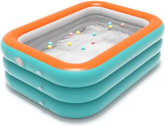 OEM Piscina Hinchable Rectangular - 150x105x55 Cm - Espesor 0,4 Mm - Para Exterior Balcon - Adultos Y Ninos - 1 Unidad