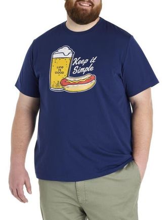 Life is good Big & Tall Keep It Simple Graphic Tee in Navy at Nordstrom, Size 2X Big