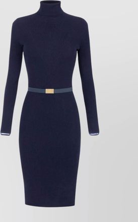 Elisabetta Franchi turtleneck long sleeve knee-length dress