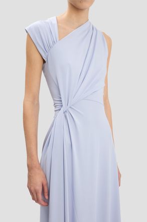 Victoria Beckham Cap Sleeve Midi Dress In Cloud Blue - 10 - Womens